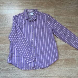Purple Striped Button up